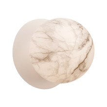 Lassie Marble Opal Glass Warm White LED Outdoor Wall Light
